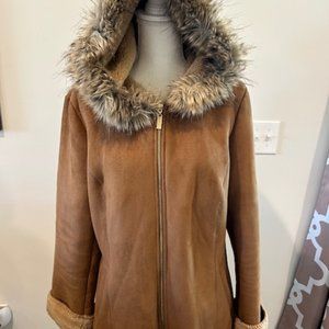 Large Ellen Tracy Full Zip Hooded Coat (EUC)